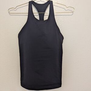 lululdnon Black Racerback Tank Top With Built In Support Sz. 8